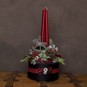 Adventi Lovacskás Asztal Dísz Dobozban